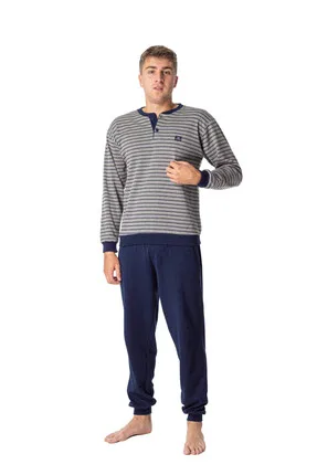 Pijama invierno hombre marino modelo MIL RAYAS