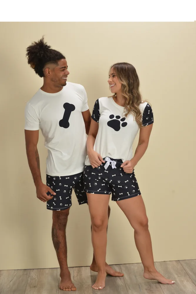Combo Pijamas parejas Huellitas